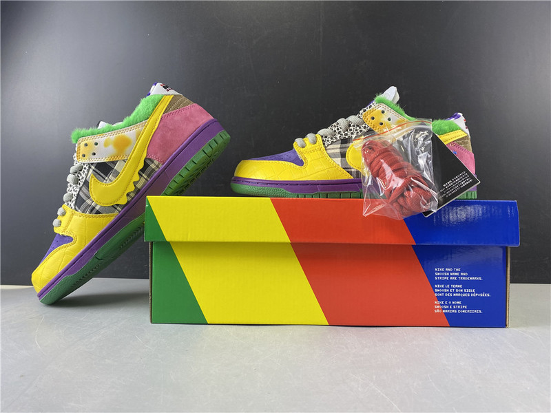 nike dunk low pro iw purple/ yellow 318403-137