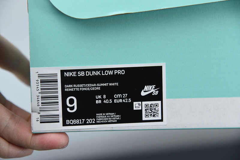 nike sb dunk low pro daek russet cedar bq6817-202