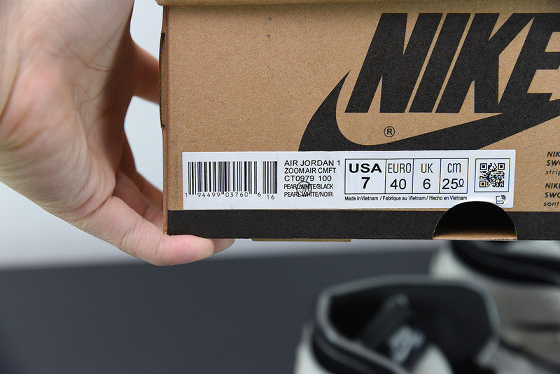 air jordan 1 high zoom air cmft summit white black(w) ct0979-100