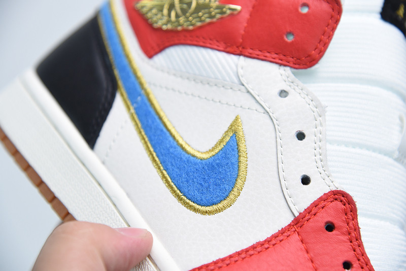 air jordan 1 mid sail red black blue dc1426-100