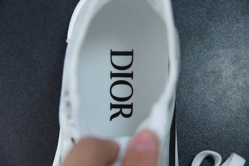 dio* b23 oblique high-top white sneaker
