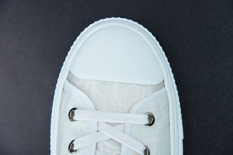 dio* b23 oblique high-top white sneaker