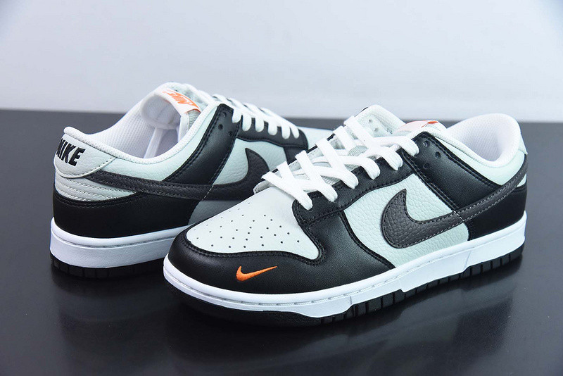 nike dunk low black grey orange fn7808-001