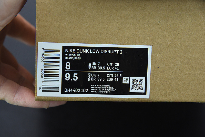 nike dunk low disrupt 2 white university blue dh4402-102