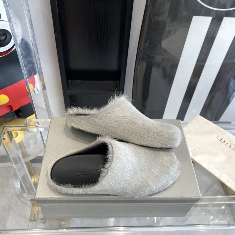 marni calf hair slippers