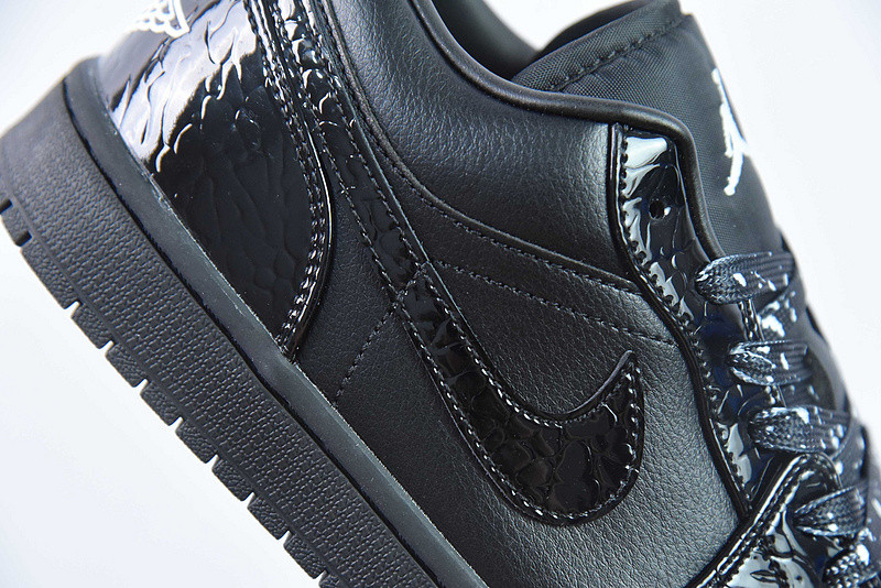 air jordan 1 low “black croc” hj7743-010