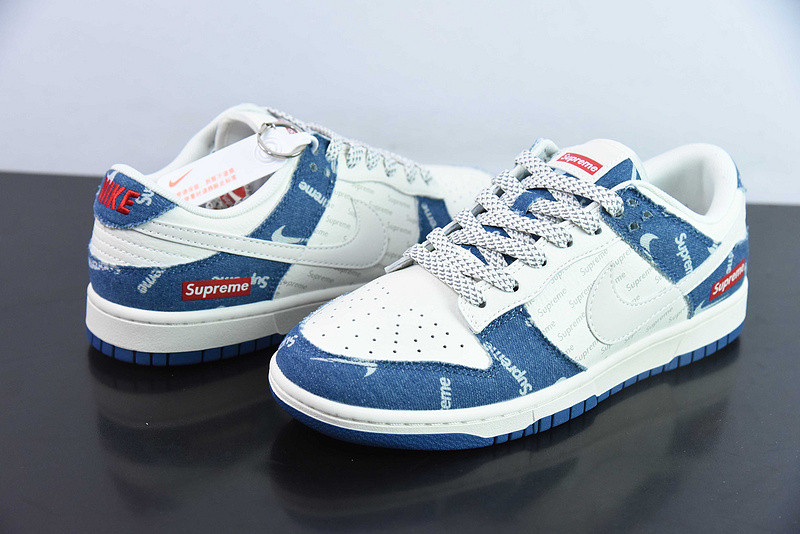 nike sb dunk low S*p*e denim blue off white red fc1688-194