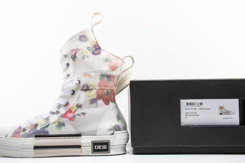 dio* b23 oblique high top sneakers t00853-1064