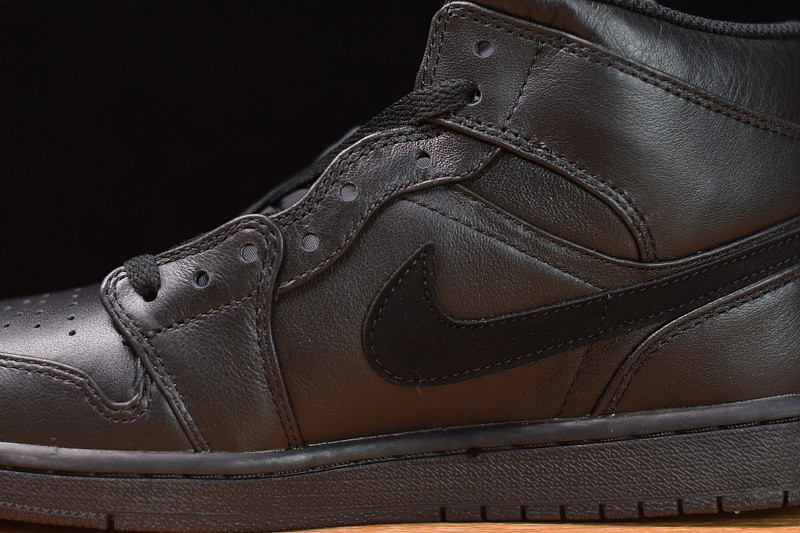 air jordan 1 mid “deep black” 554725-090