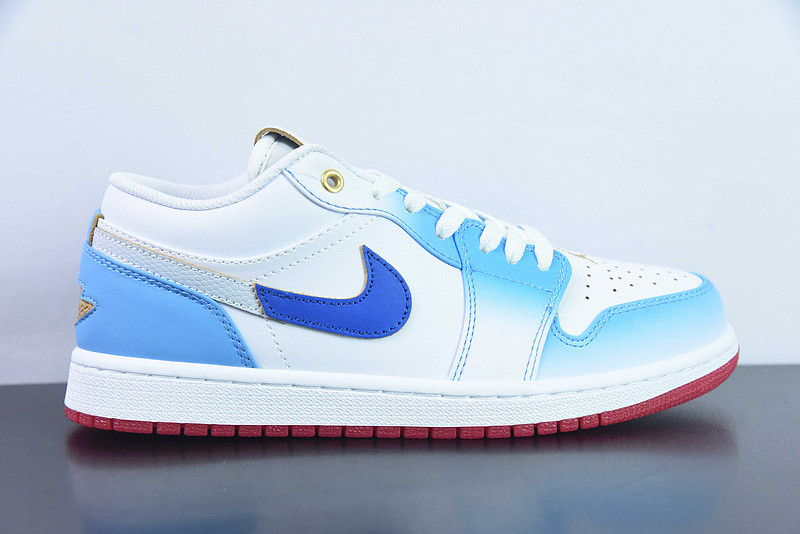 air jordan 1 low gs white university blue fn8895-141