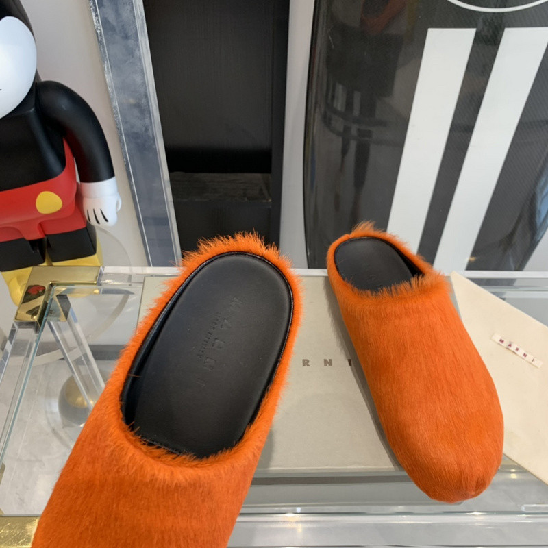 marni calf hair slippers