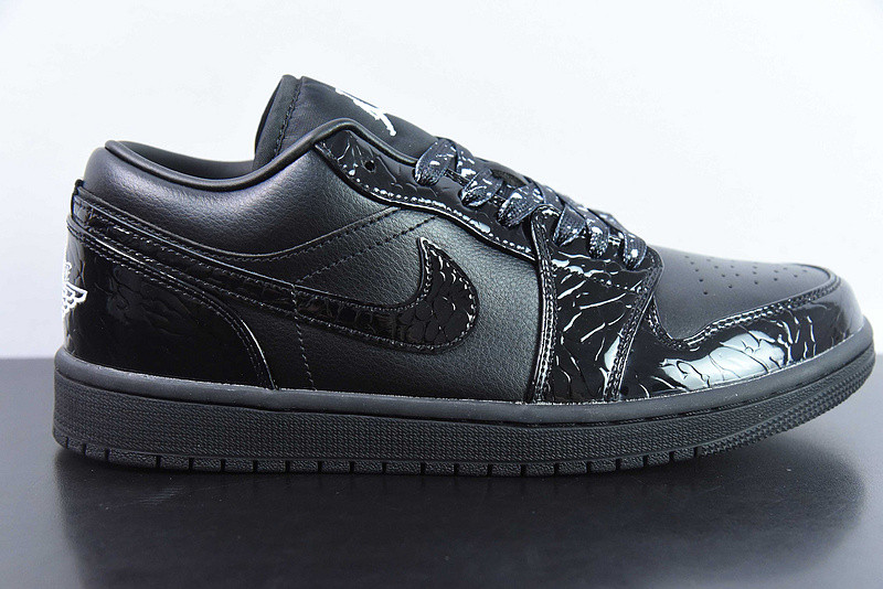 air jordan 1 low “black croc” hj7743-010