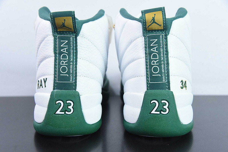 air jordan 12 white and green