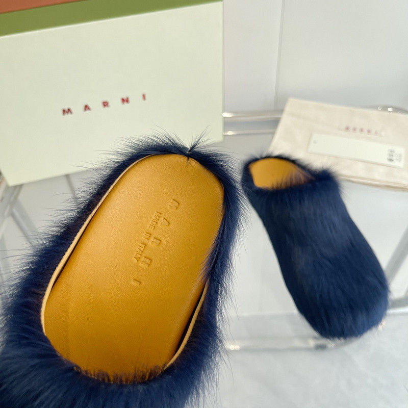 Marni calf hair slippers