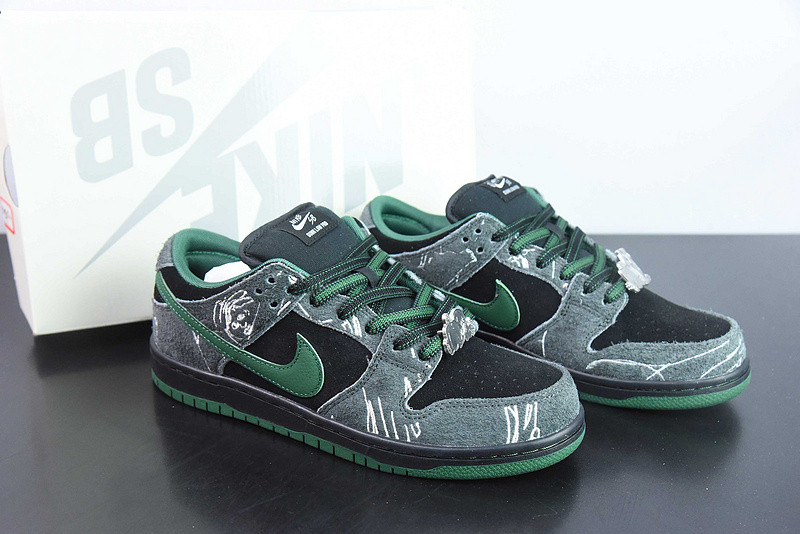 there skateboards x nike sb dunk low hf7743-001
